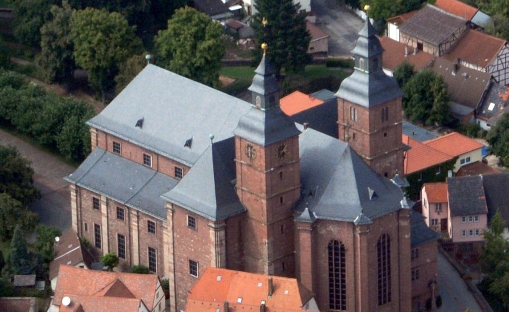 Aerial photograph of a very big church