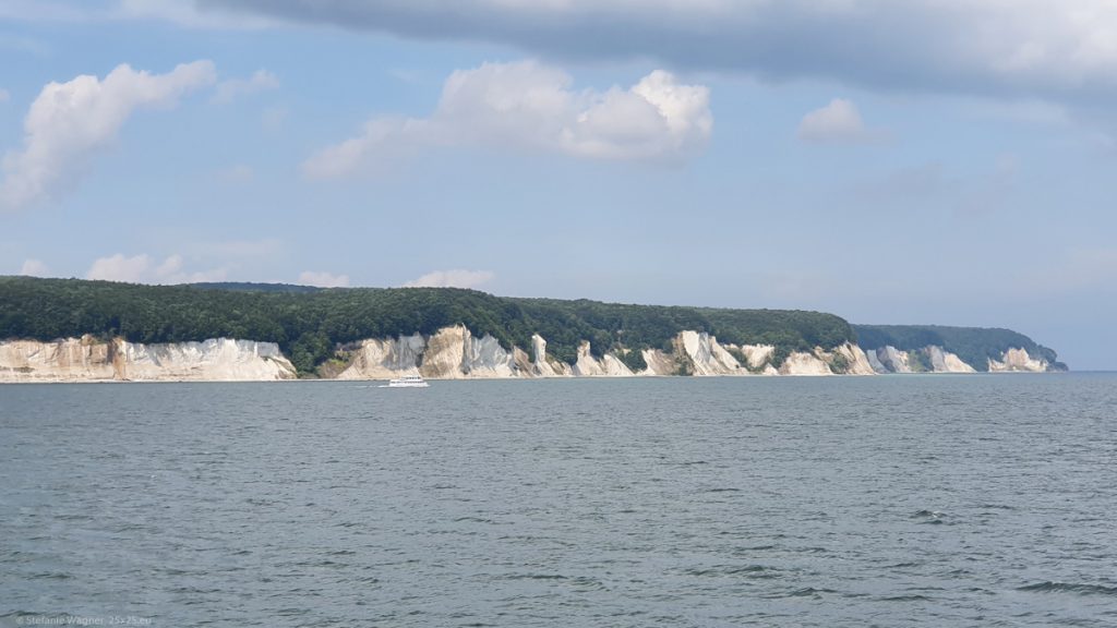 View towards the white cliffs from the seaside